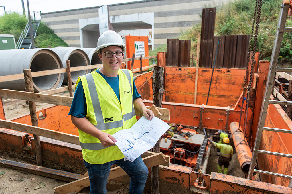 A check of works on the sewage system